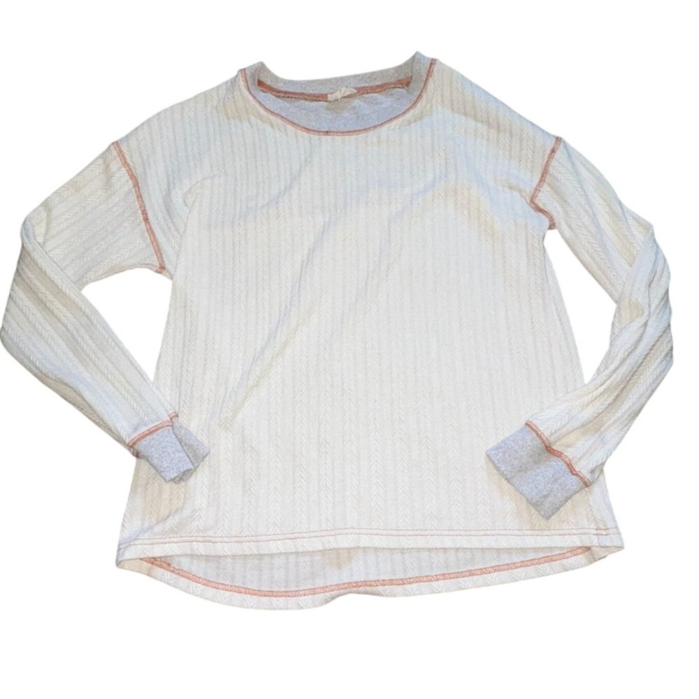 Hem & Thread Cable Knit Crew Neck Blouse-Small-GUC